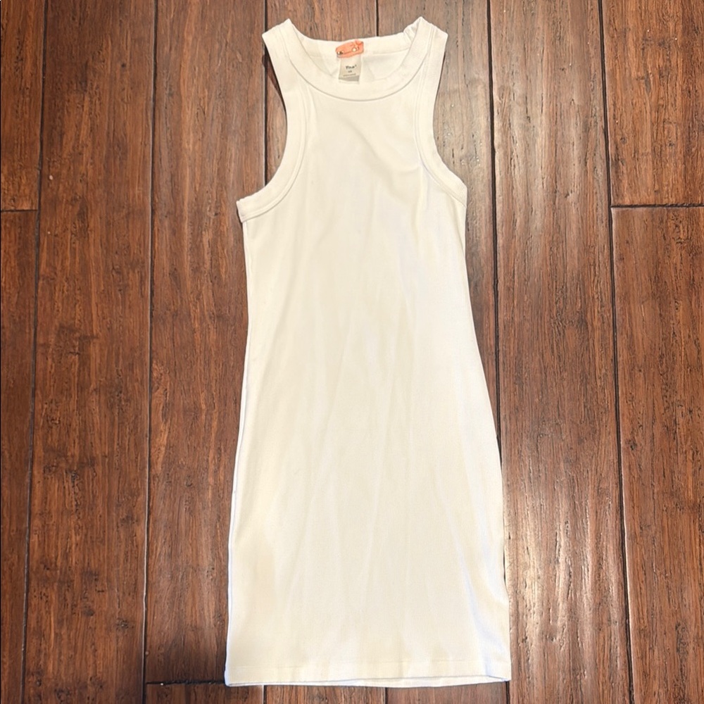 Aritzia White Halter Sheath Midi Dress
